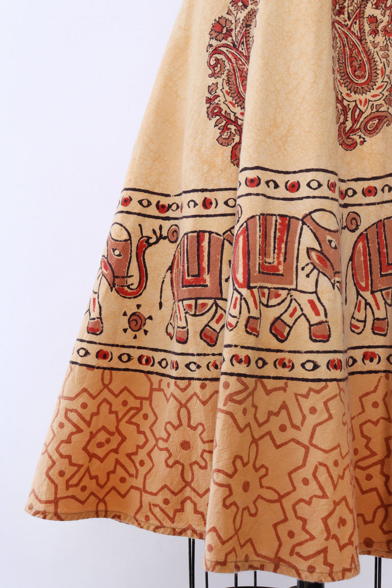 Elephant Batik Wrap Skirt M-XL