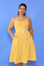 Lemon Piping Sundress M