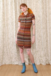 Flaming Feather Knit Mini Dress XS