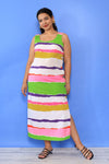 Malia Striped Side-Button Dress M/L