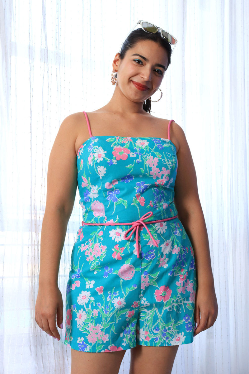 SeaWaves Aqua Floral Playsuit L/XL