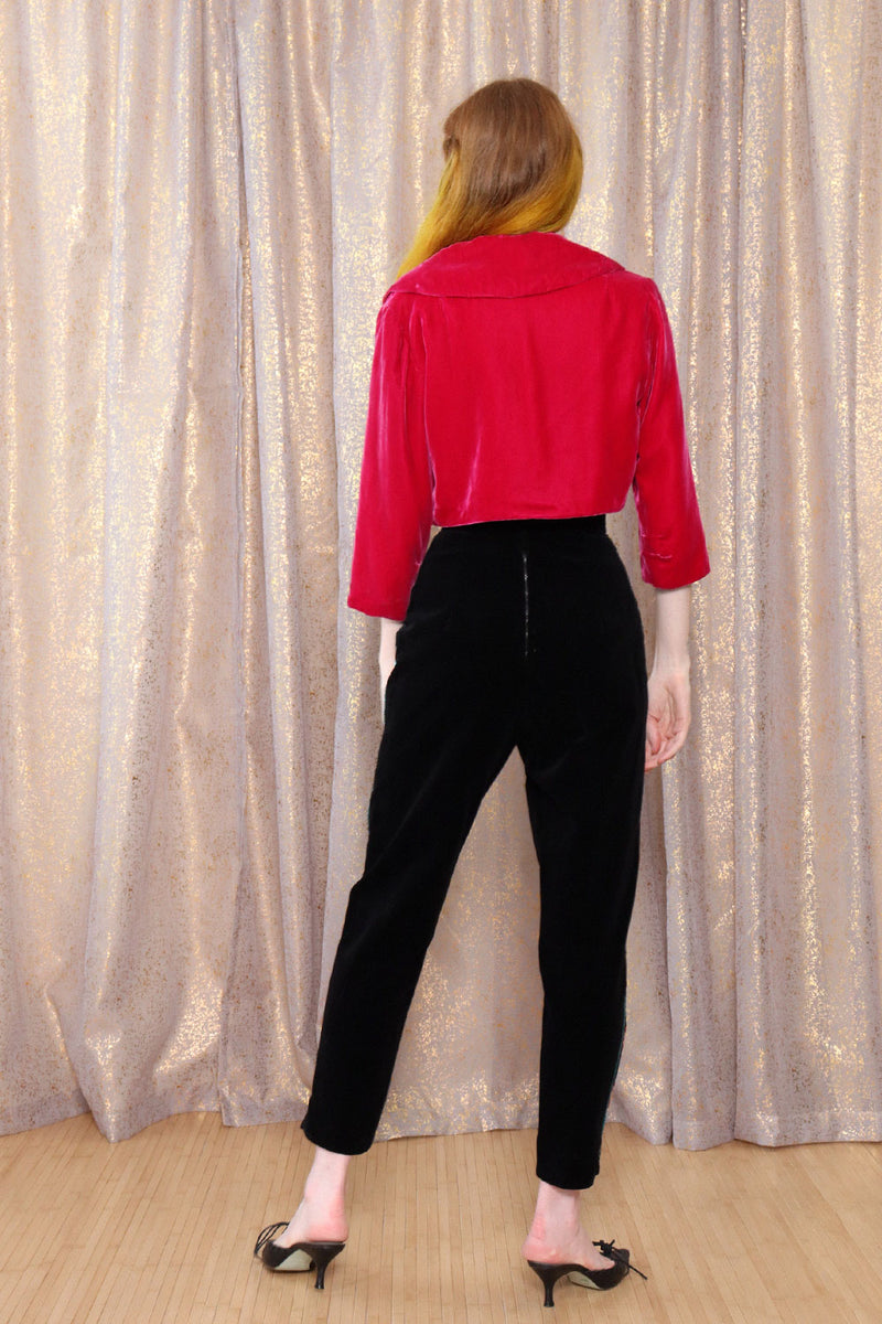 Sequined Velvet Party Pants XS