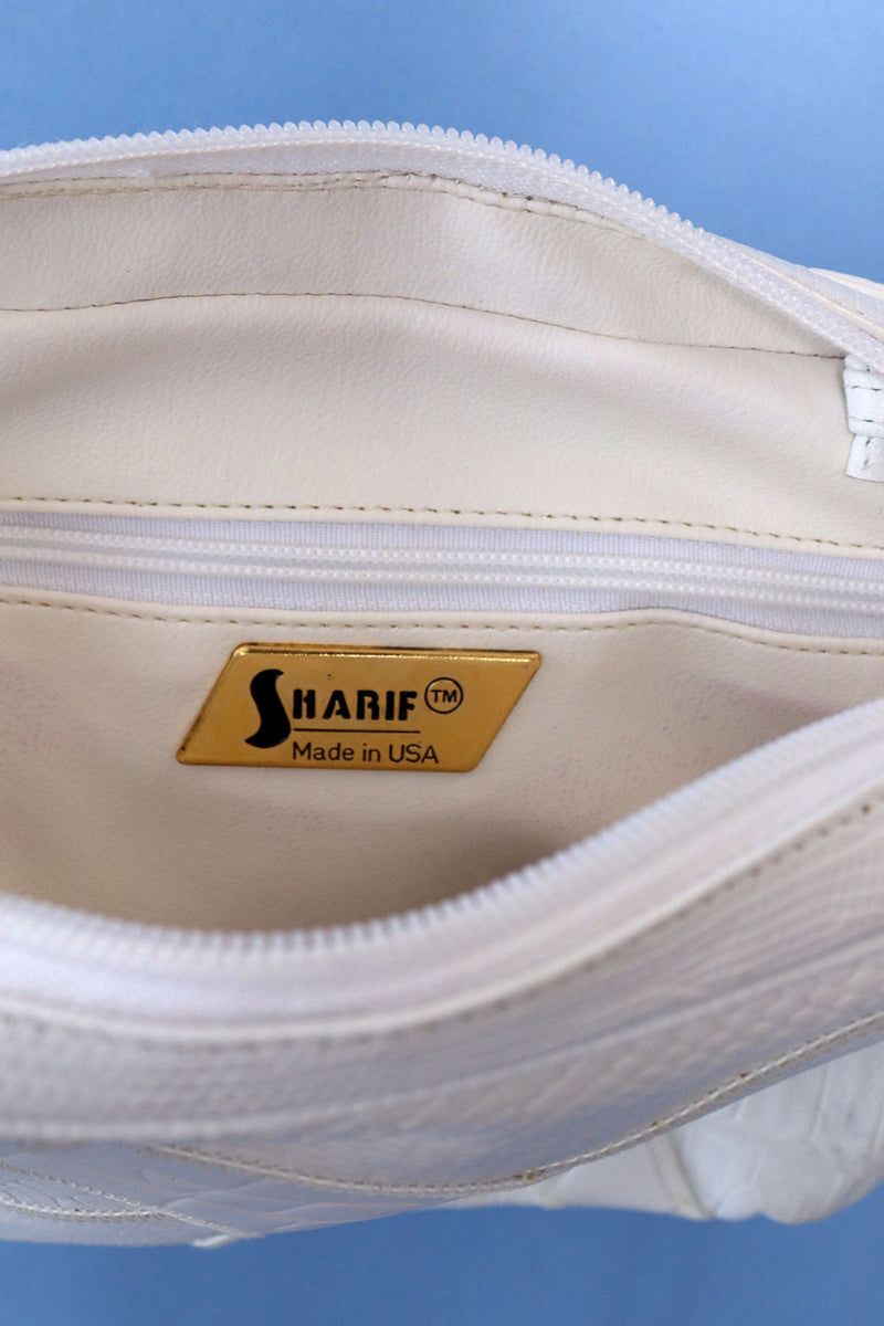 Bone White Leather Sharif Bag