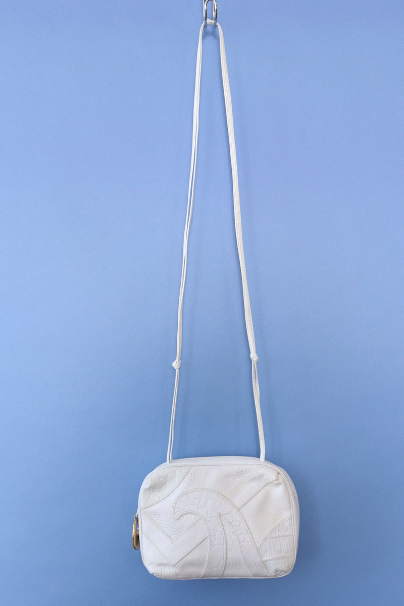 Bone White Leather Sharif Bag