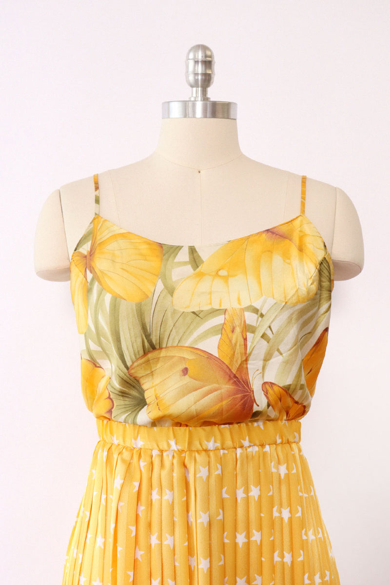 Y2K Butterfly Silk Cami S-S/M
