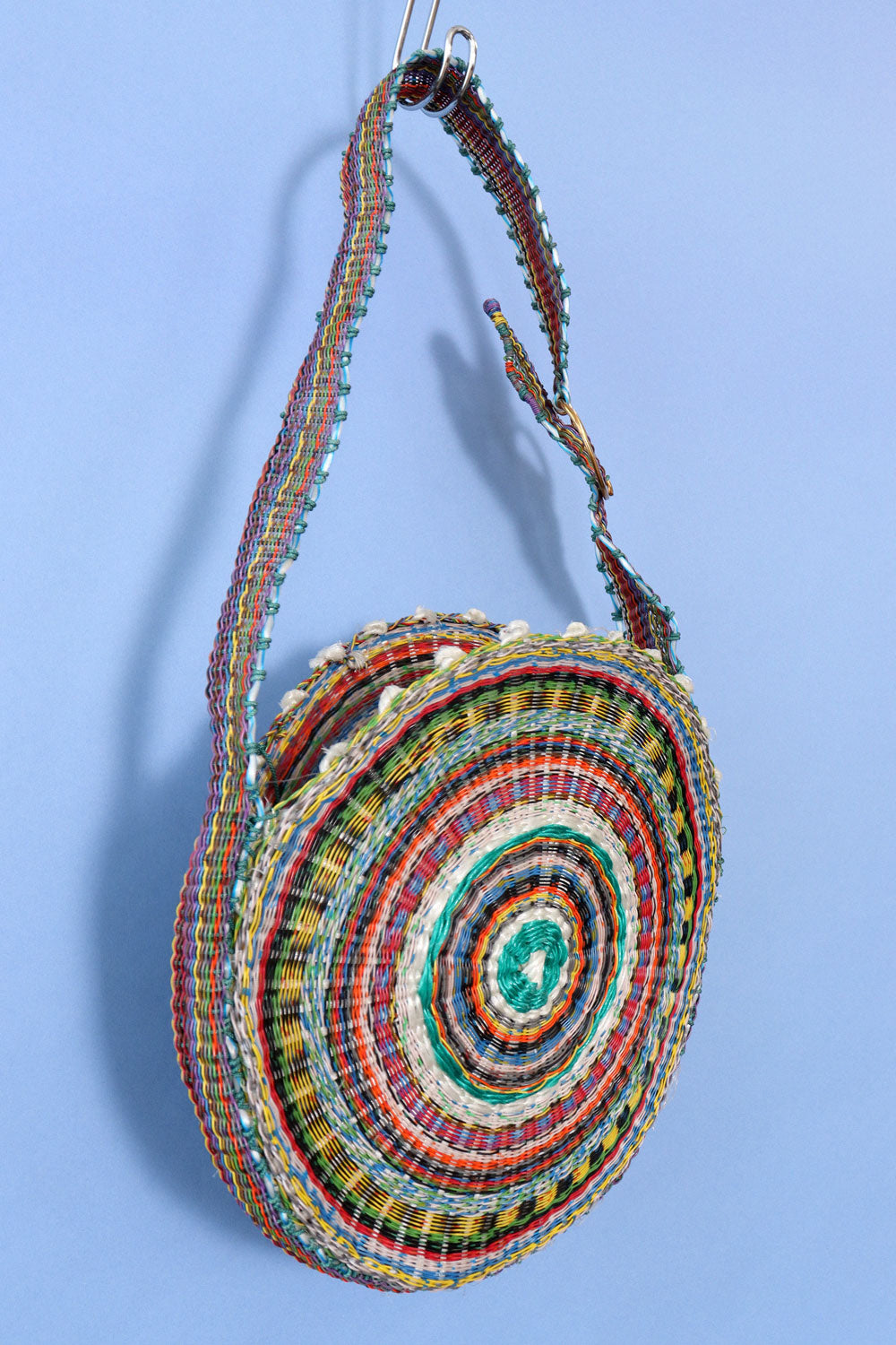 Rainbow Woven Circle Bag