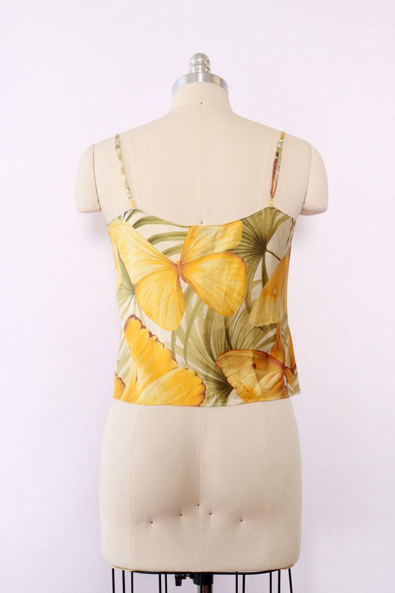 Y2K Butterfly Silk Cami S-S/M