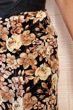 Silk Neutral Rose Garden Skirt L