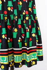 Flower Pot Print Halter Dress M