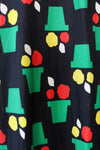 Flower Pot Print Halter Dress M