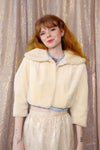 Vanilla Faux Shearling Bolero XS