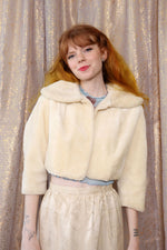 Vanilla Faux Shearling Bolero XS