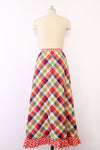 Ruffled Reversible Gingham Maxi M