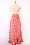 Ruffled Reversible Gingham Maxi M