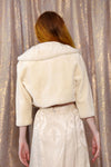 Vanilla Faux Shearling Bolero XS