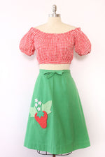 Strawberry Fields Wrap Skirt M/L