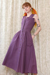 Grape Cotton Notch Dress XS