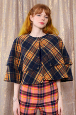 Woodsy Plaid Double Cape XS-L