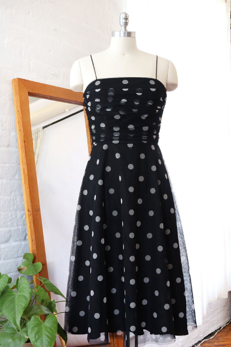 Polka Dot Fit Flare Dress S/M-M