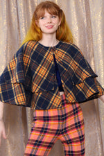 Woodsy Plaid Double Cape XS-L