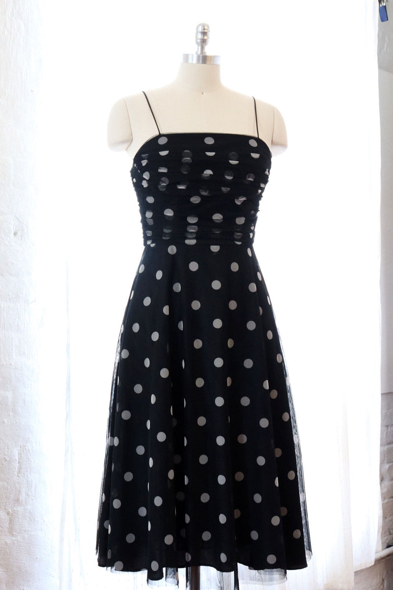 Polka Dot Fit Flare Dress S/M-M