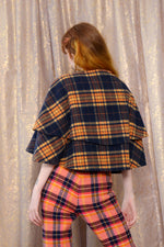 Woodsy Plaid Double Cape XS-L