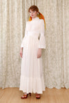 Cloud White Gauze Lace Trim Maxi XS/S