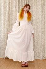 Cloud White Gauze Lace Trim Maxi XS/S