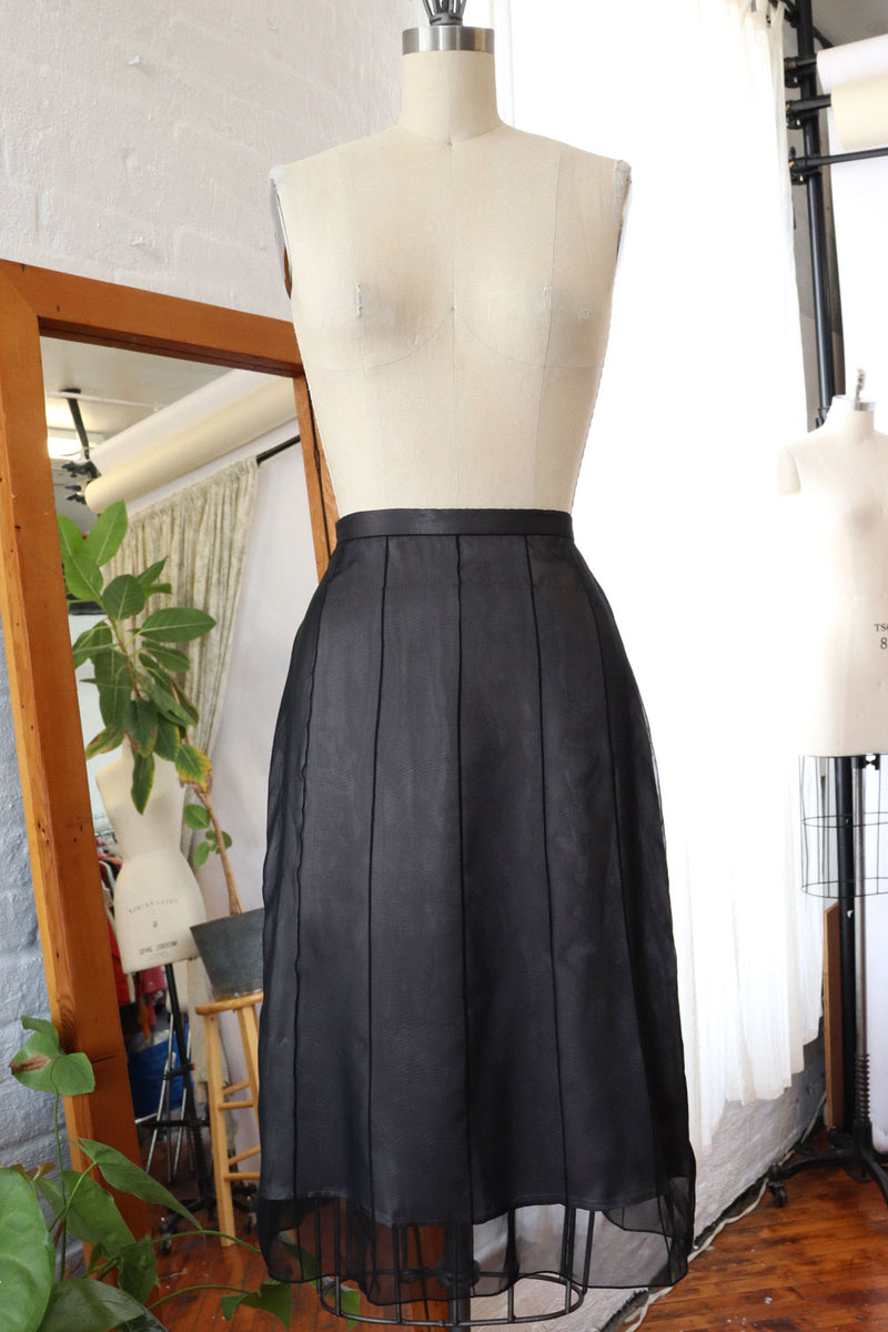 Black Chiffon Layer Skirt S