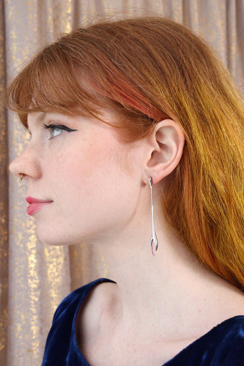 Budding Tulip Dangle Earrings