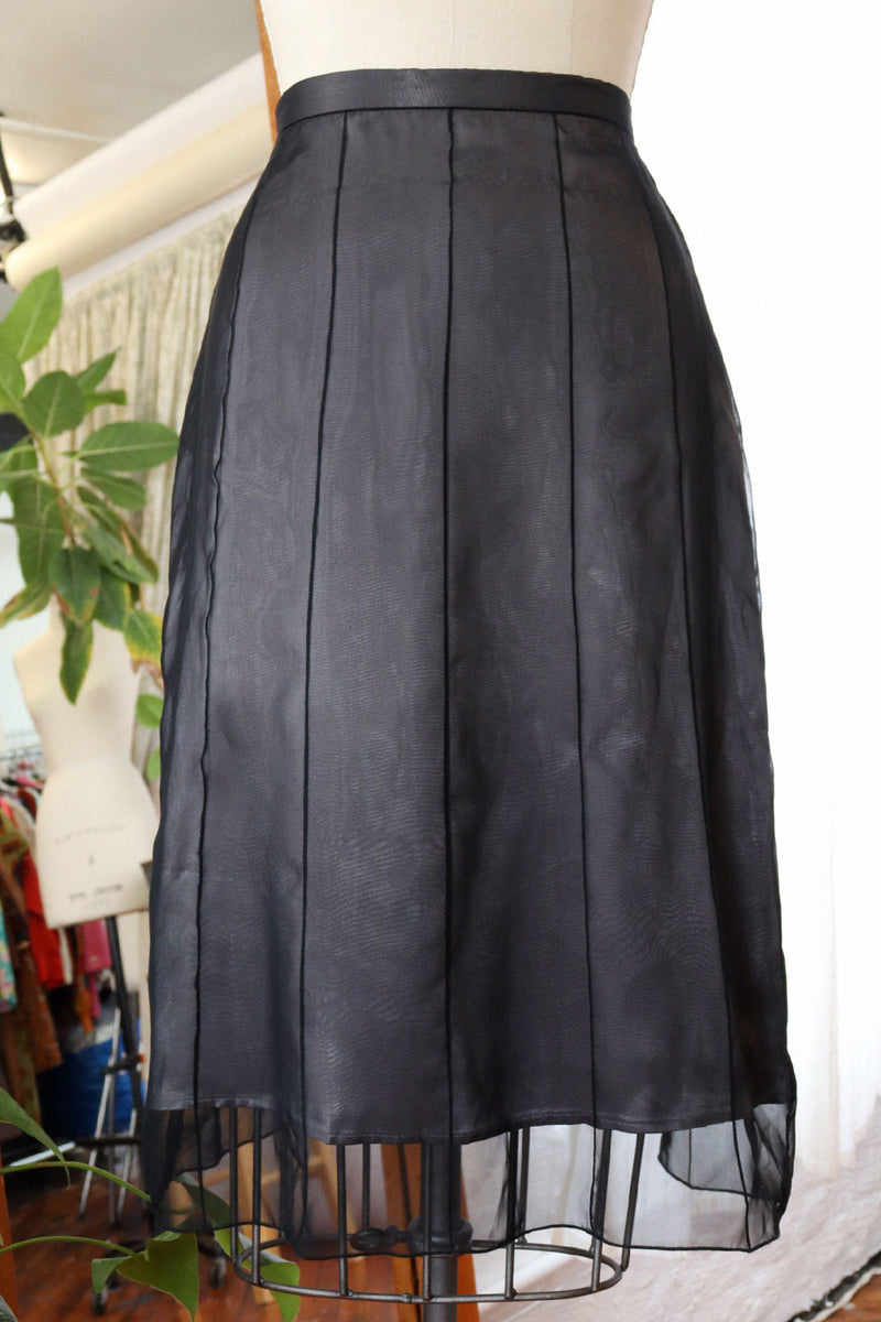 Black Chiffon Layer Skirt S