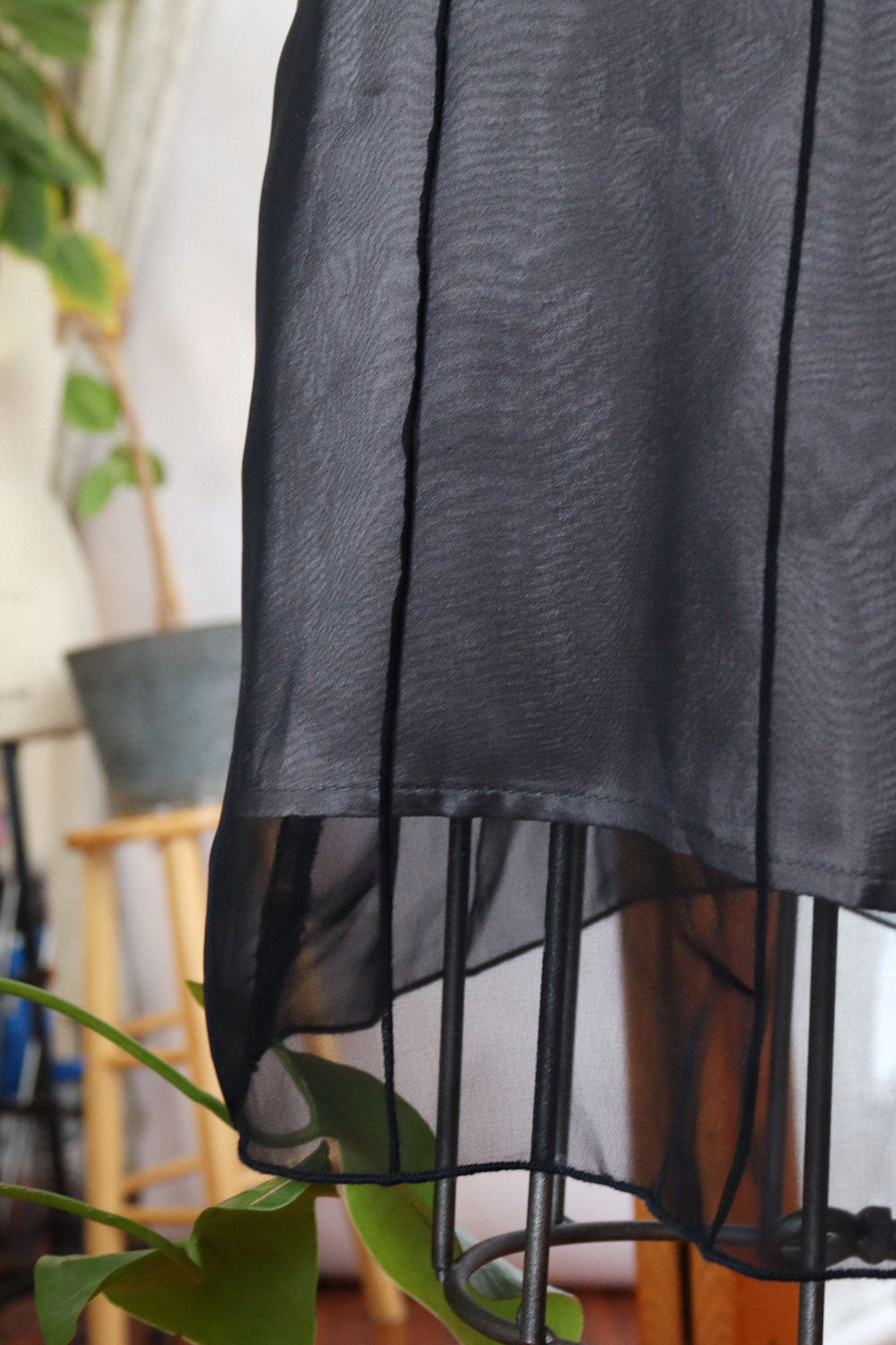 Black Chiffon Layer Skirt S