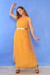 Capraro Mango Chiffon Overlay Dress S/M