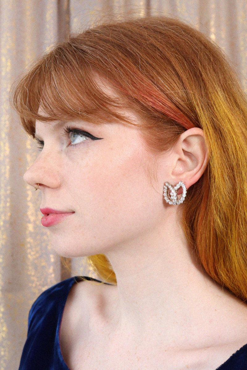 Sparkly Leaf Earrings