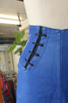 Michael Hoban Lace-up Leather Skirt XS