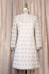 1960s Icy Beaded Shift Dress S