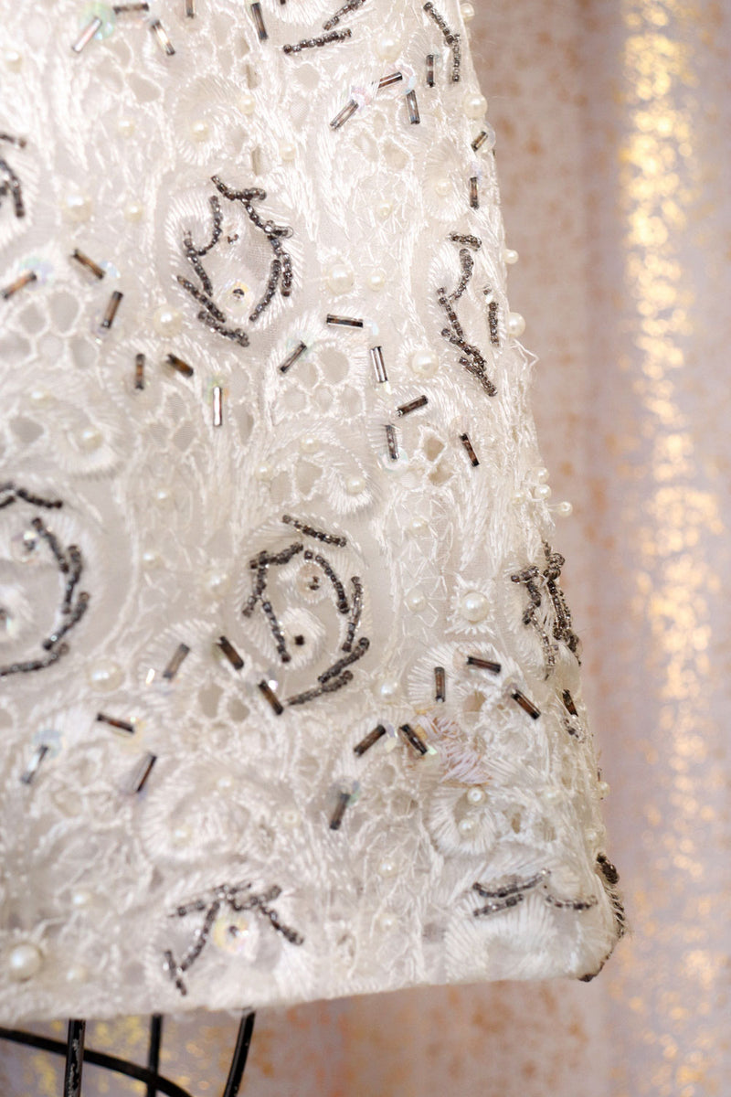 1960s Icy Beaded Shift Dress S OMNIA 1960s Icy Beaded Shift Dress S OMNIA
