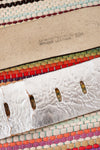 Wide Silver Leather Belt