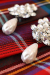 Thelma Deutsch Pearl Drop Crystal Clips