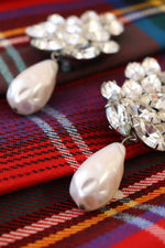 Thelma Deutsch Pearl Drop Crystal Clips