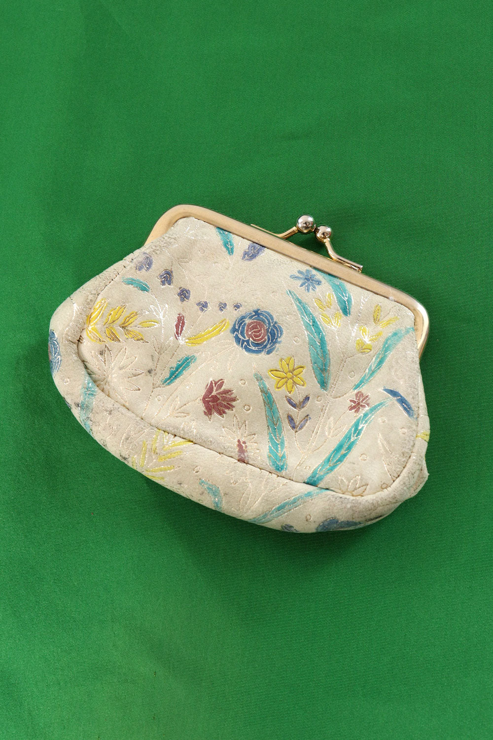 Tiny Painted Leather Pouch