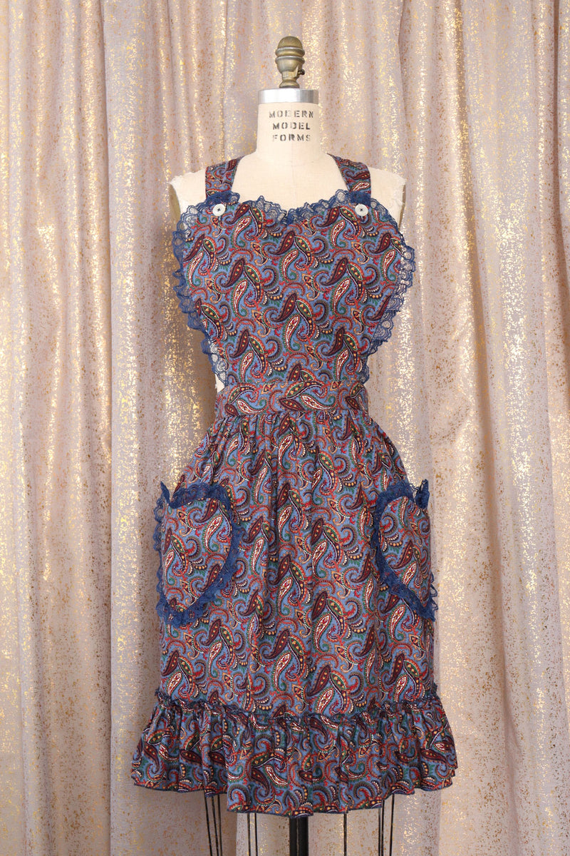 Sweetheart Paisley Pocket Apron XS-L