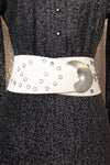 Bedazzled Wide Leather Artisan Belt