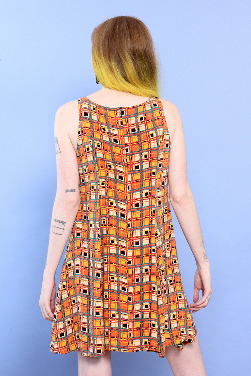 betsey johnson orange dress Vintage Look Betsey Johnson Orange Floral Dress s 4 Chiffon Swing