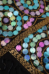 Shimmering Sequined Silk Dress M