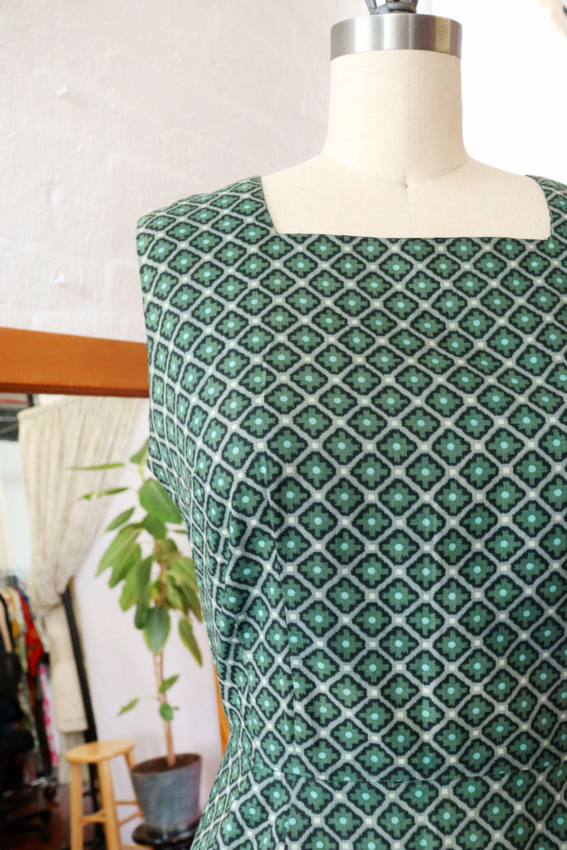 Green Medallion Cotton Dress XS/S