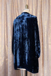 1920s Deep Blue Crushed Velvet Jacket XS-M