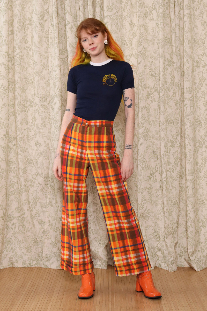 Multicolor Madras Flares S