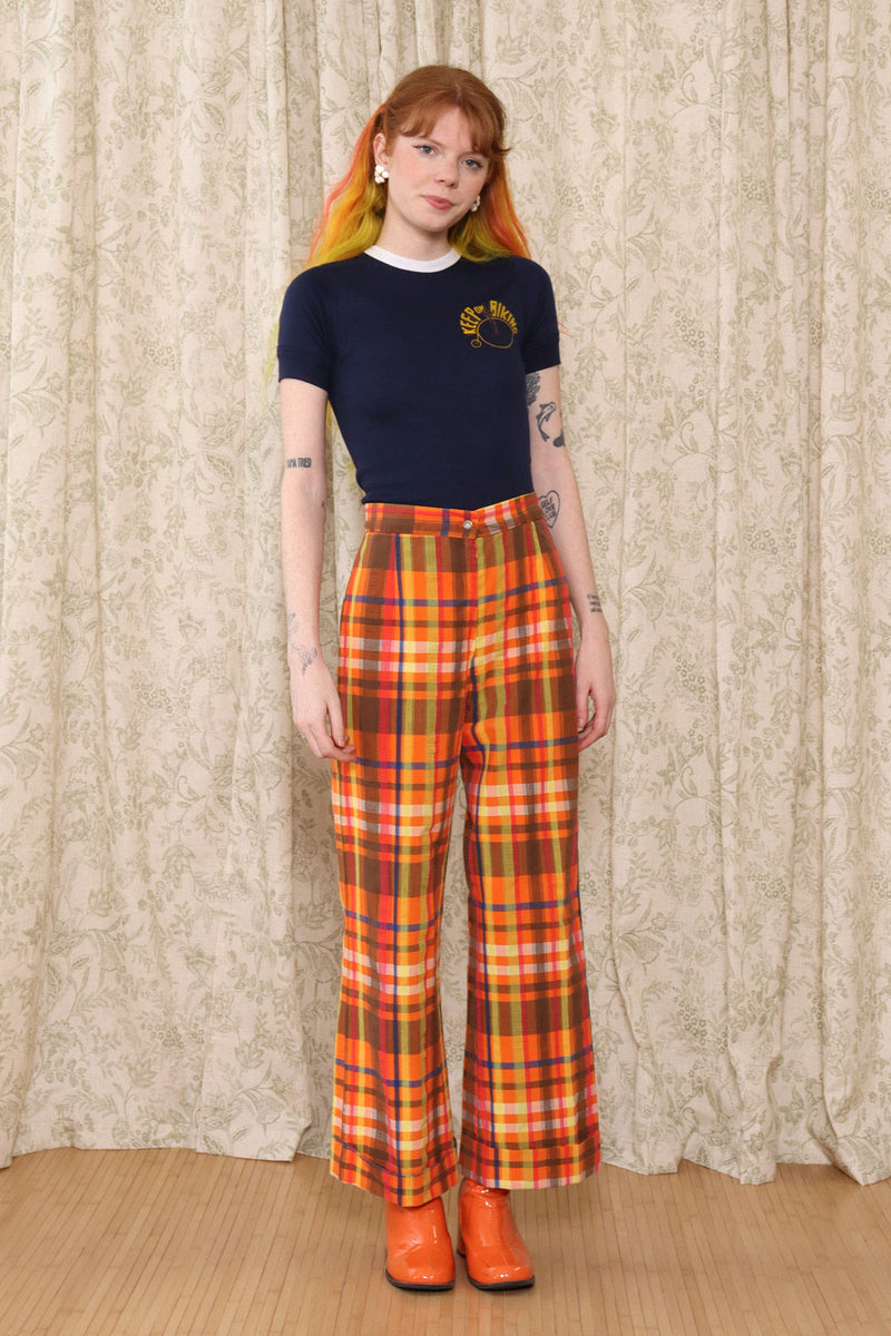 Multicolor Madras Flares S