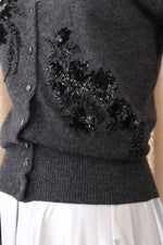 Charcoal Embellished Cardigan S